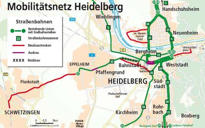 Deutlich vorteilhafter: Linie 26 Kirchheim über die Bahnstadt