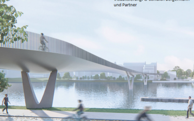 Die Fahrradbrücke über den Neckar